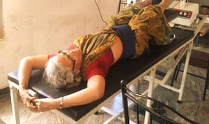 lady having physiotherapy